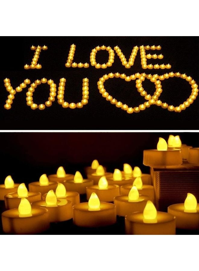 LED Tea Light Candles - Box of 24, Yellow, Smokeless Flameless Electronic  Battery Operated - Image 5